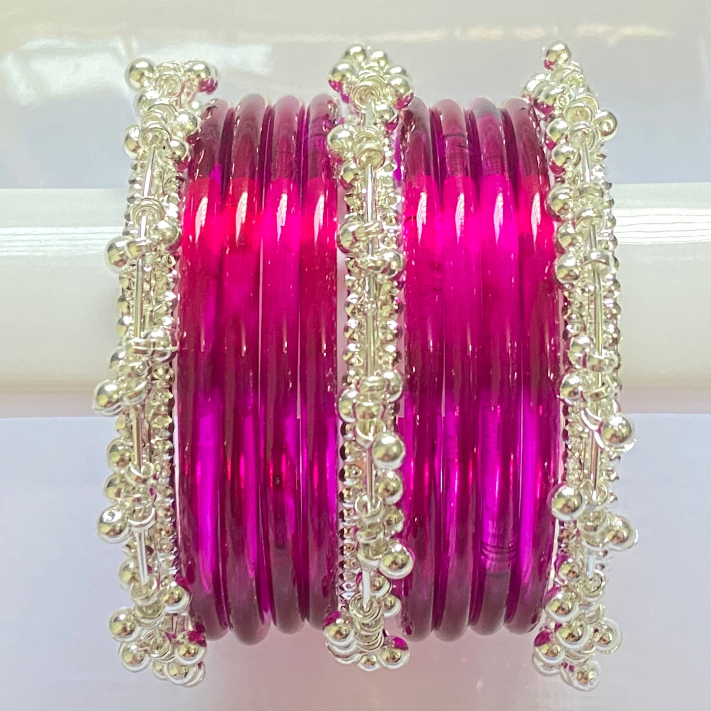 Rani Pink Jelly Bangles Set
