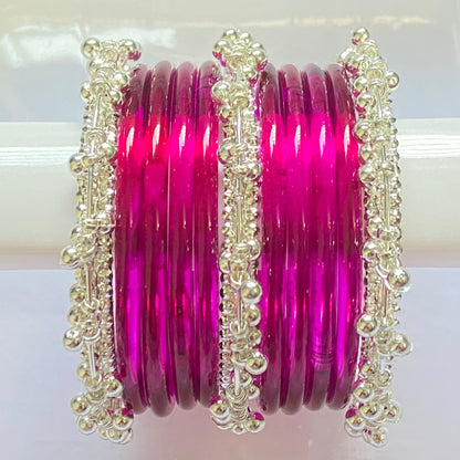 Rani Pink Jelly Bangles Set