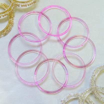 Light Pink Jelly Bangles Set
