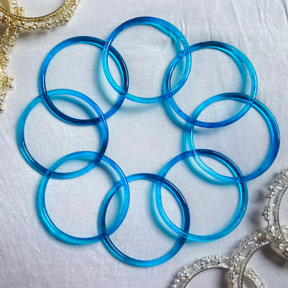 Blue Jelly Bangles Set