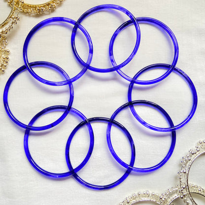 Deep Blue Jelly Bangles Set