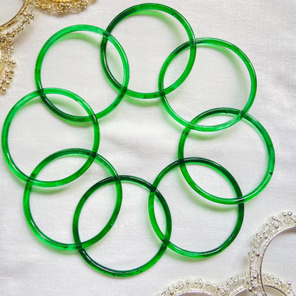 Green Jelly Bangles Set