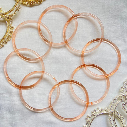 Peach Jelly Bangles Set