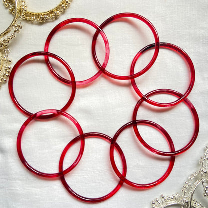 Maroon Jelly Bangles Set