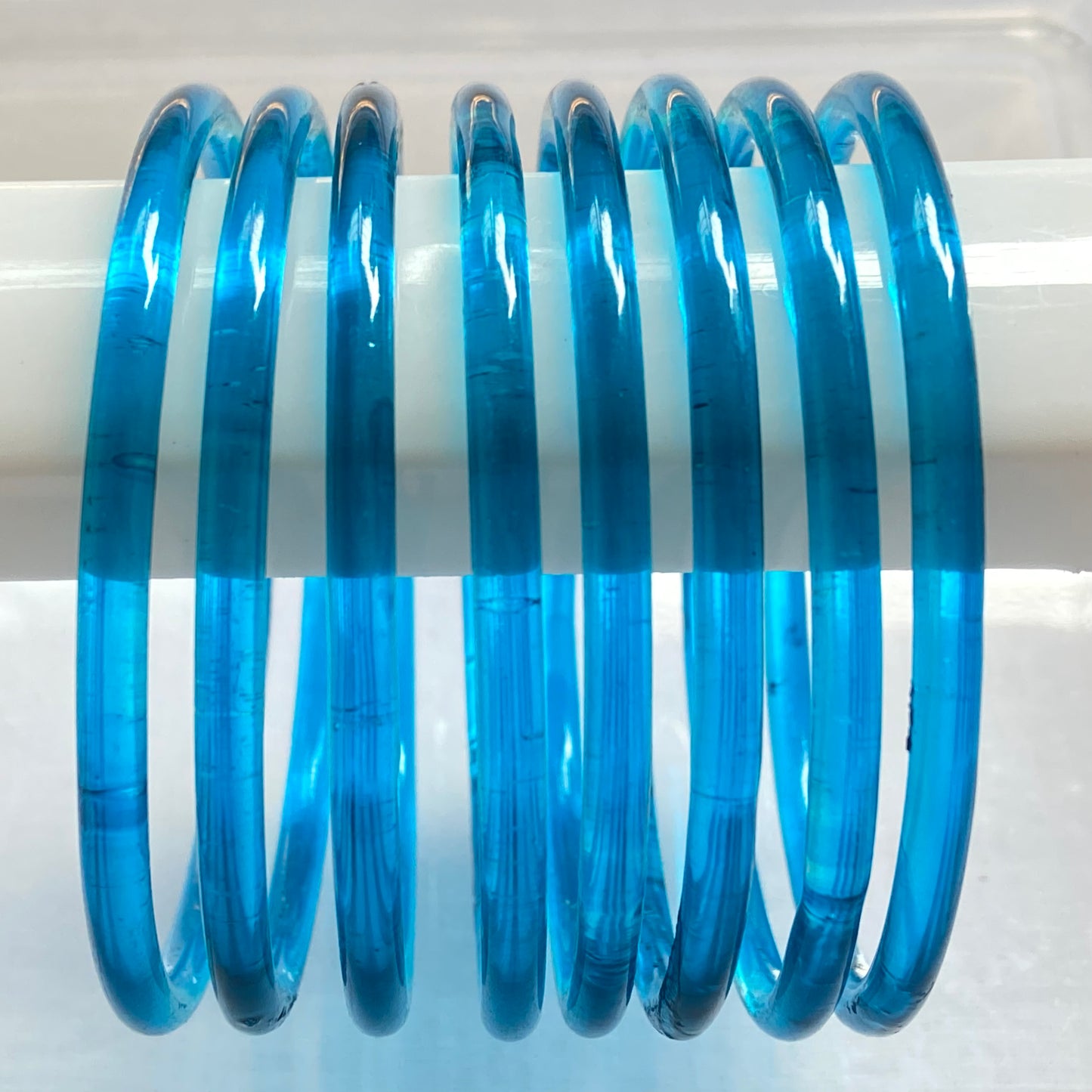 Blue Jelly Bangles Set