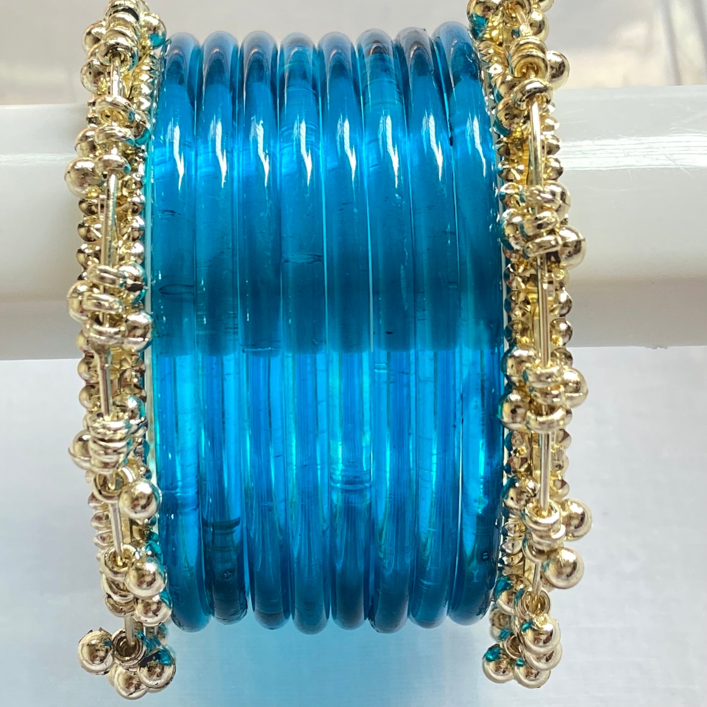 Blue Jelly Bangles Set