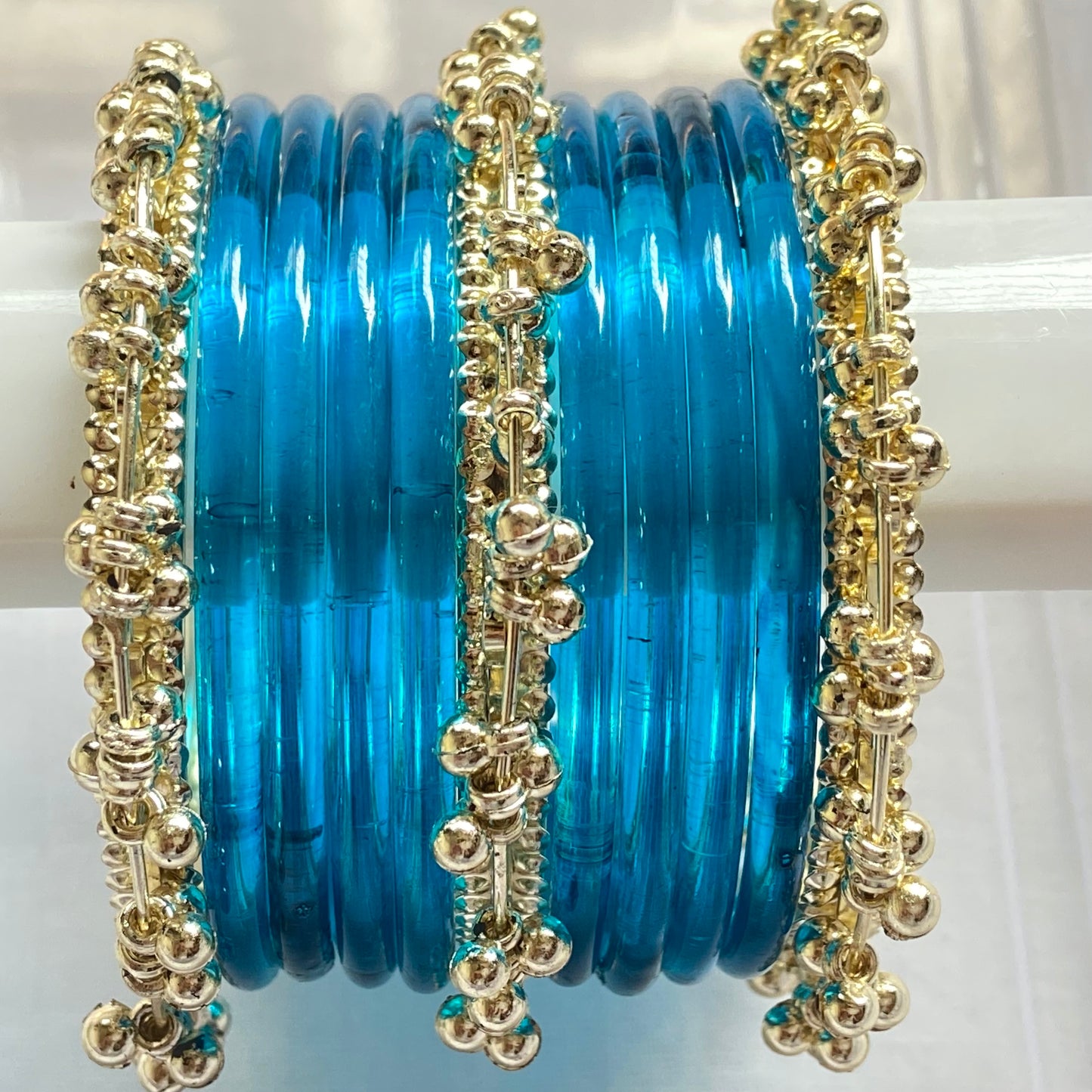 Blue Jelly Bangles Set