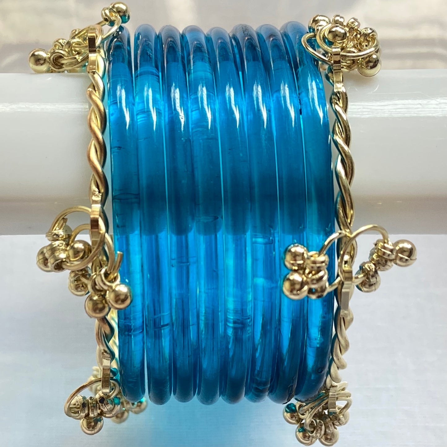 Blue Jelly Bangles Set