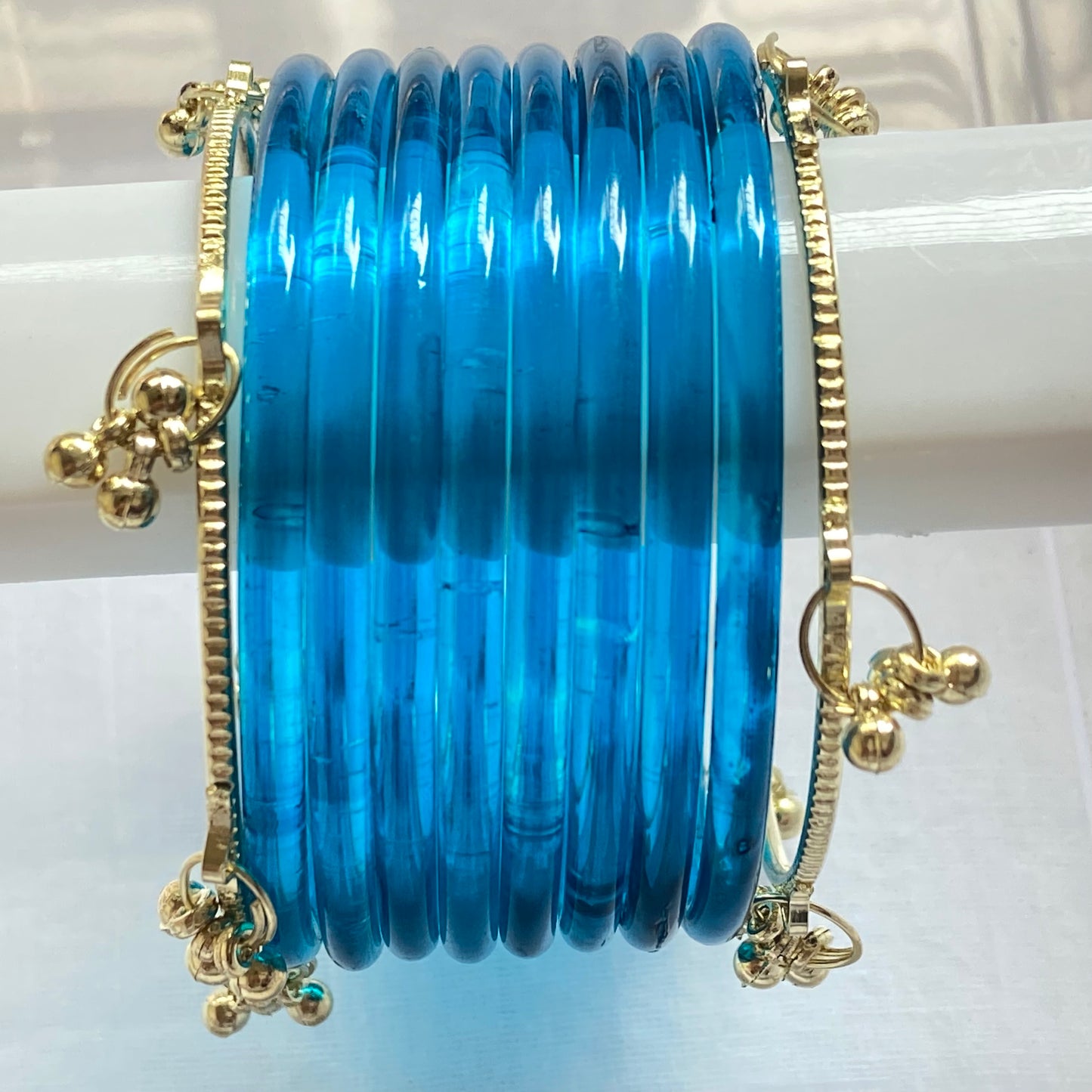 Blue Jelly Bangles Set