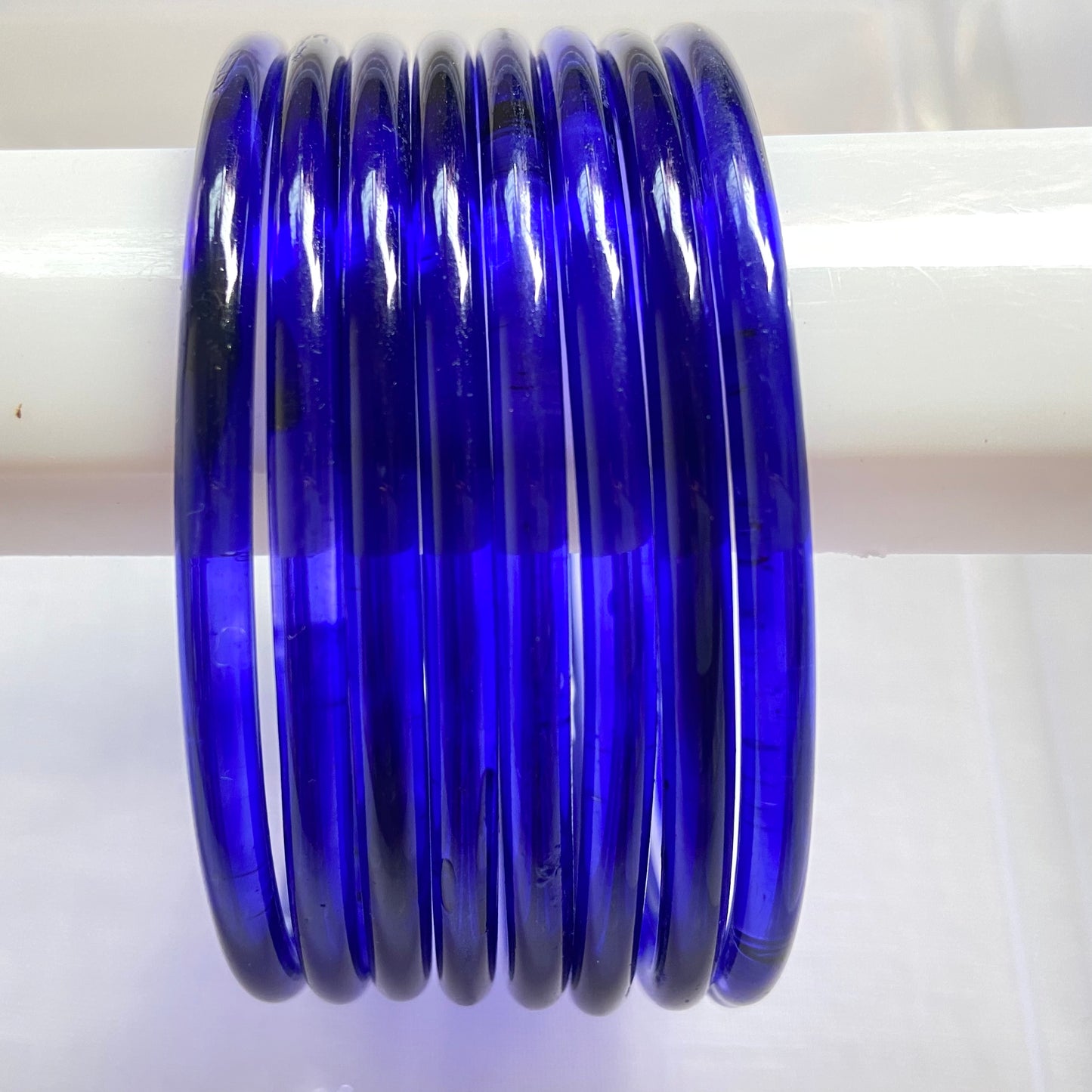 Deep Blue Jelly Bangles Set