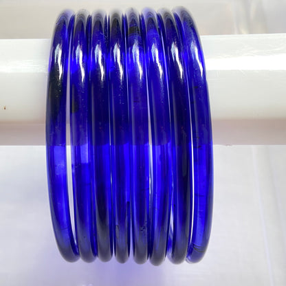 Deep Blue Jelly Bangles Set