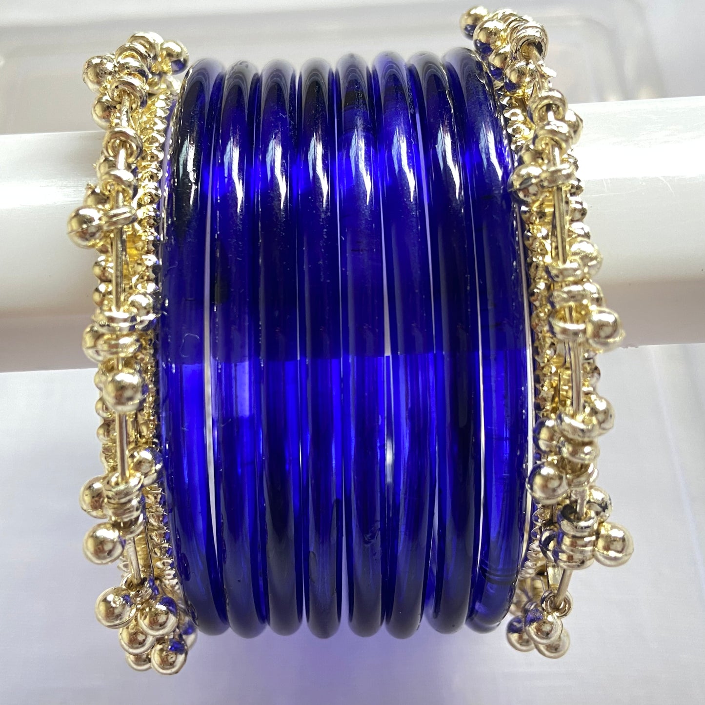 Deep Blue Jelly Bangles Set