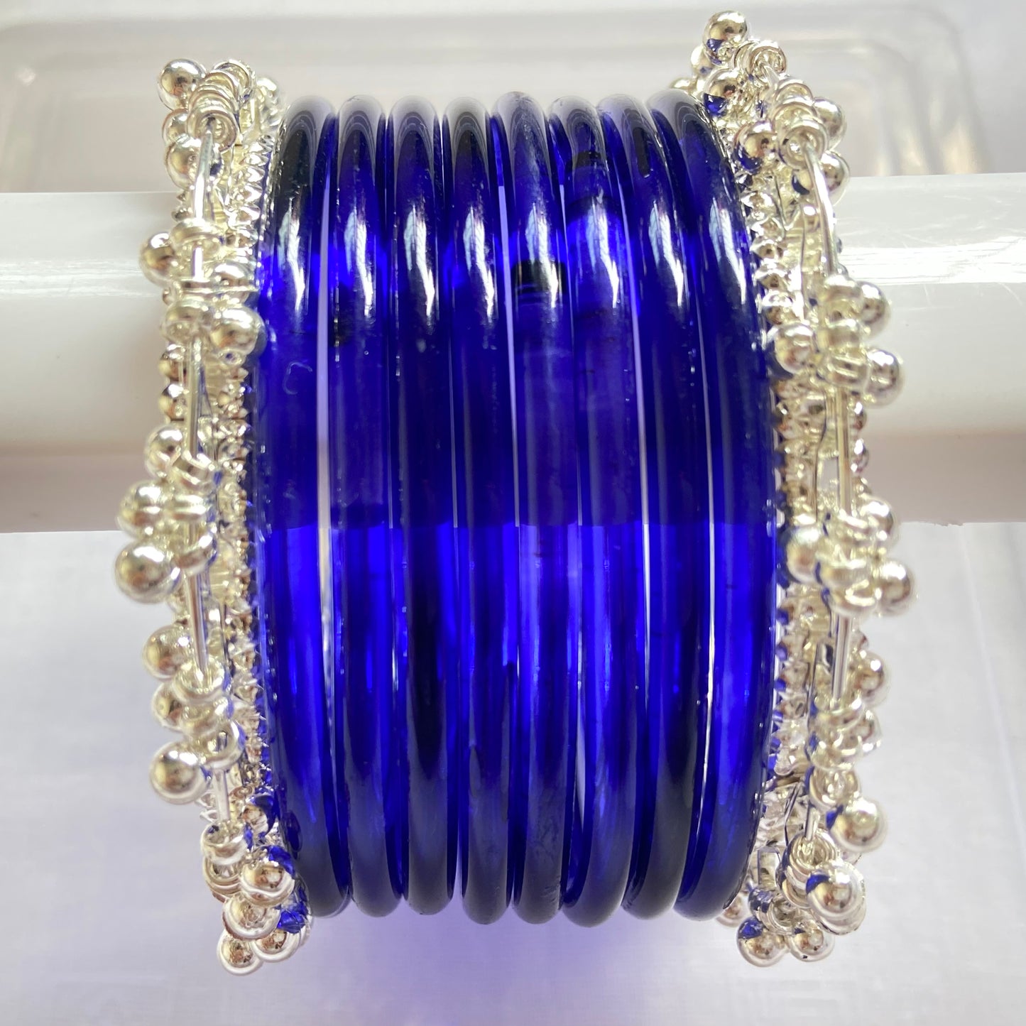 Deep Blue Jelly Bangles Set