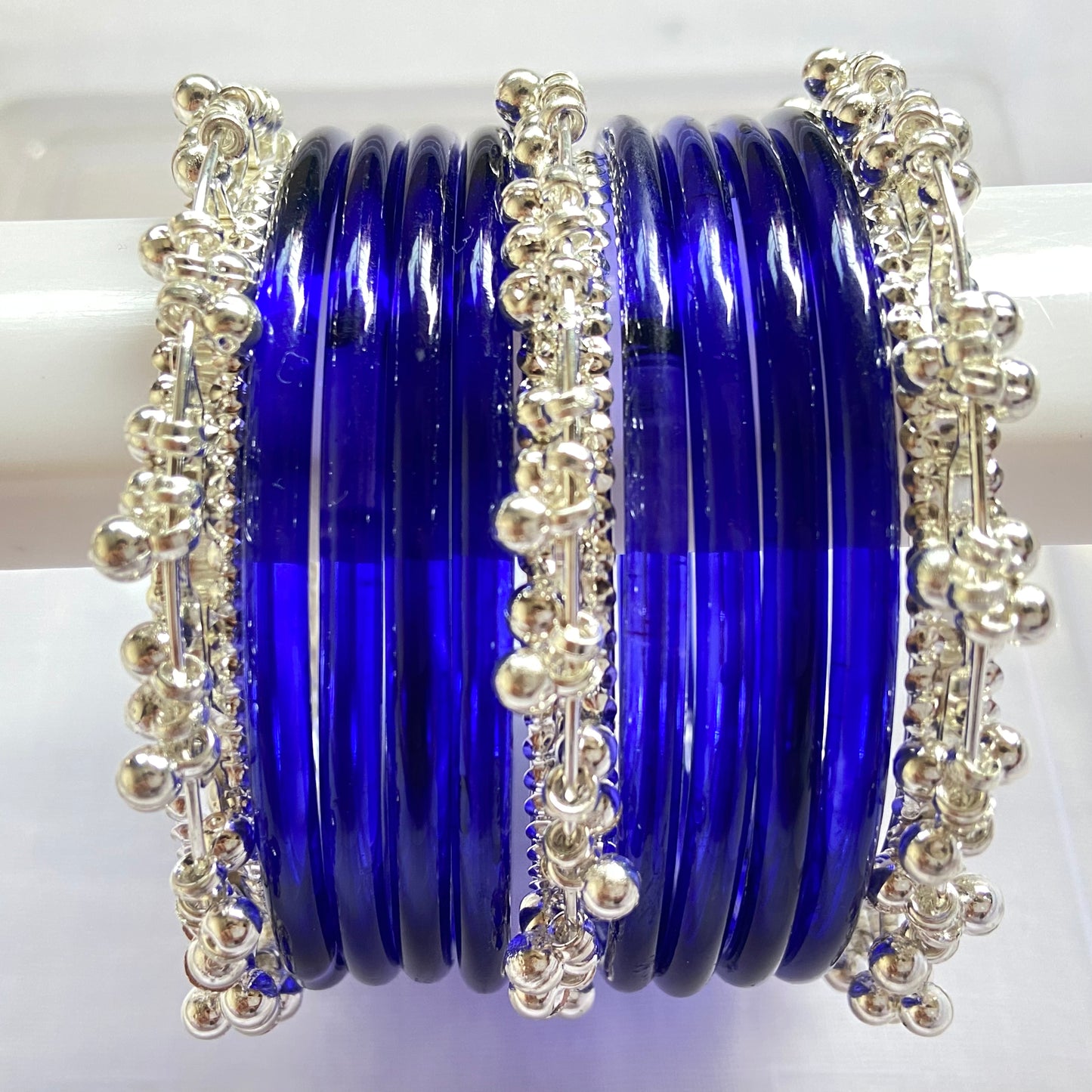 Deep Blue Jelly Bangles Set