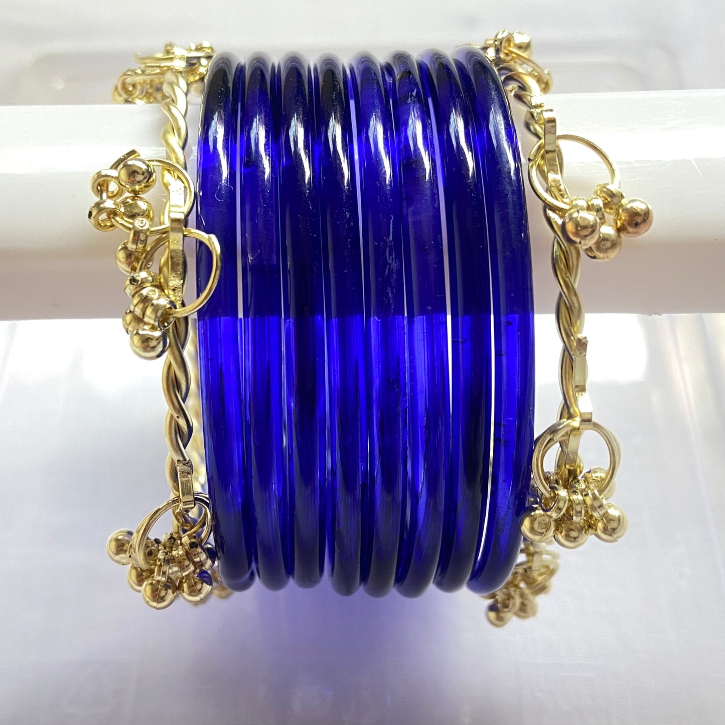 Deep Blue Jelly Bangles Set