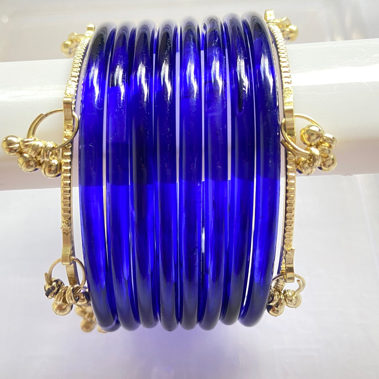 Deep Blue Jelly Bangles Set