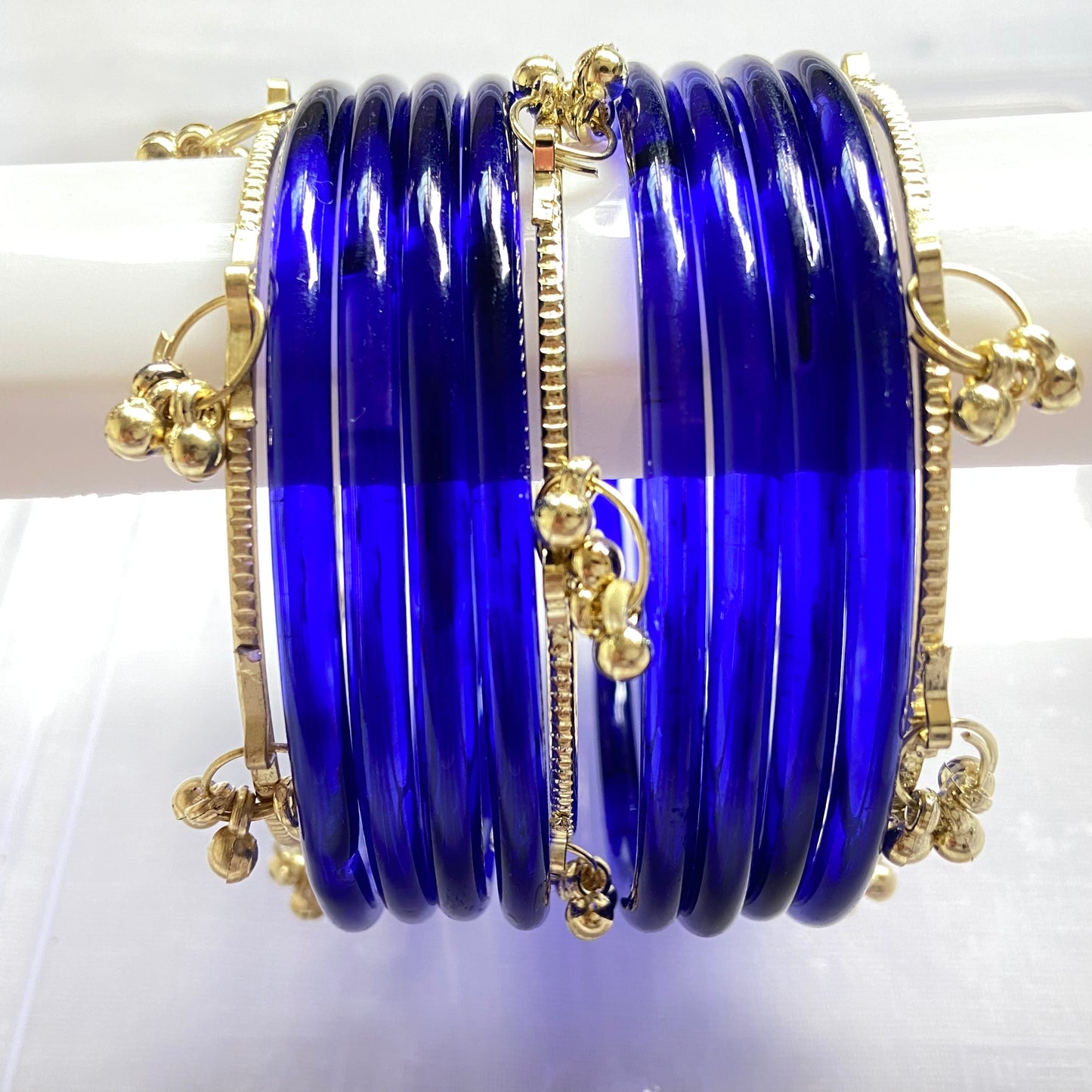 Deep Blue Jelly Bangles Set