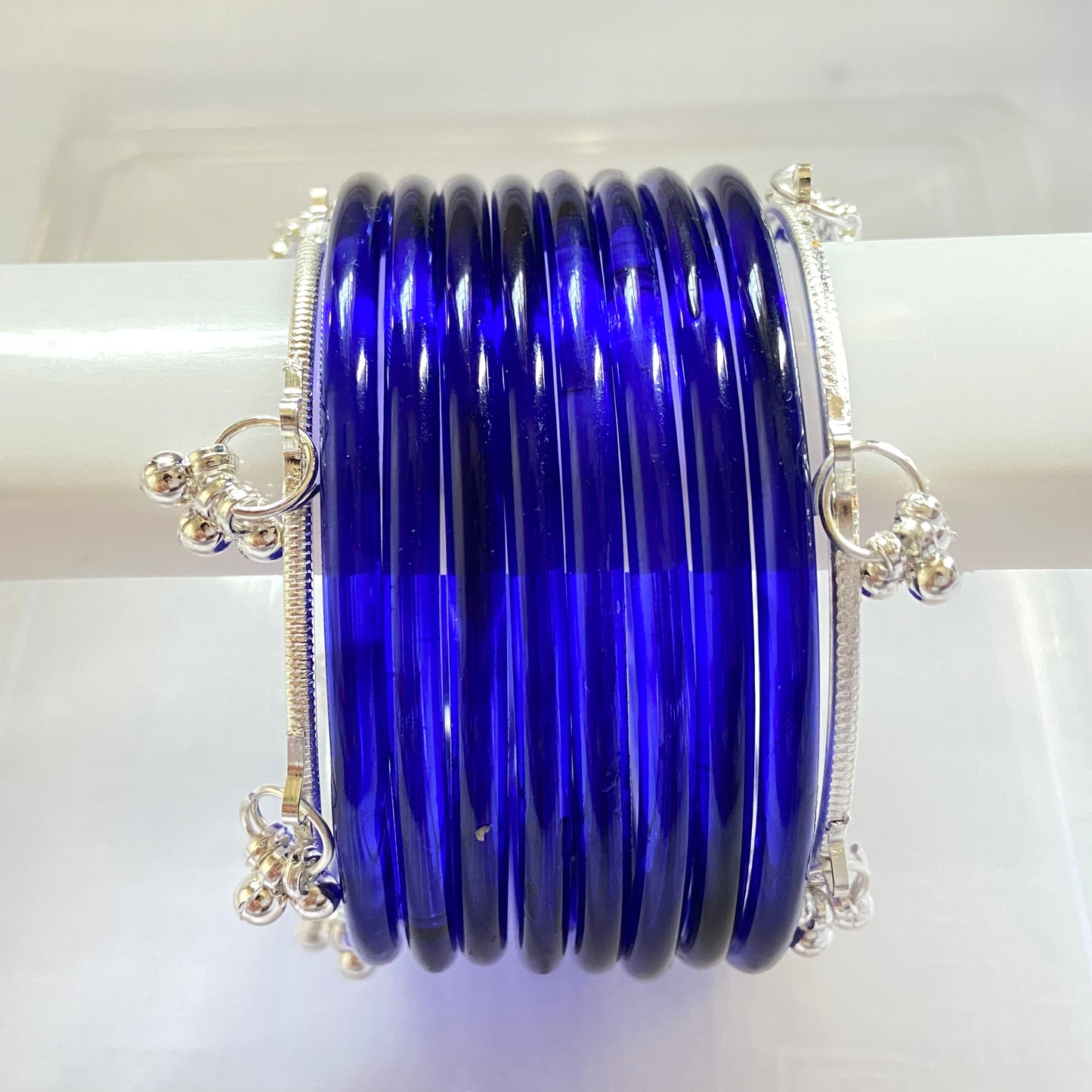 Deep Blue Jelly Bangles Set