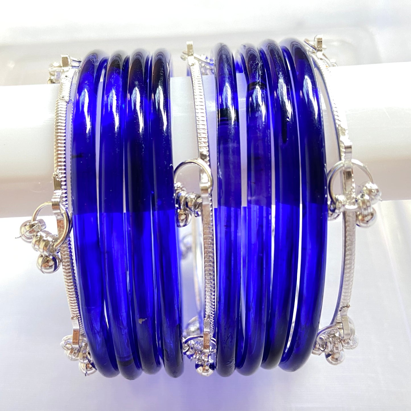 Deep Blue Jelly Bangles Set