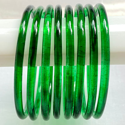 Green Jelly Bangles Set