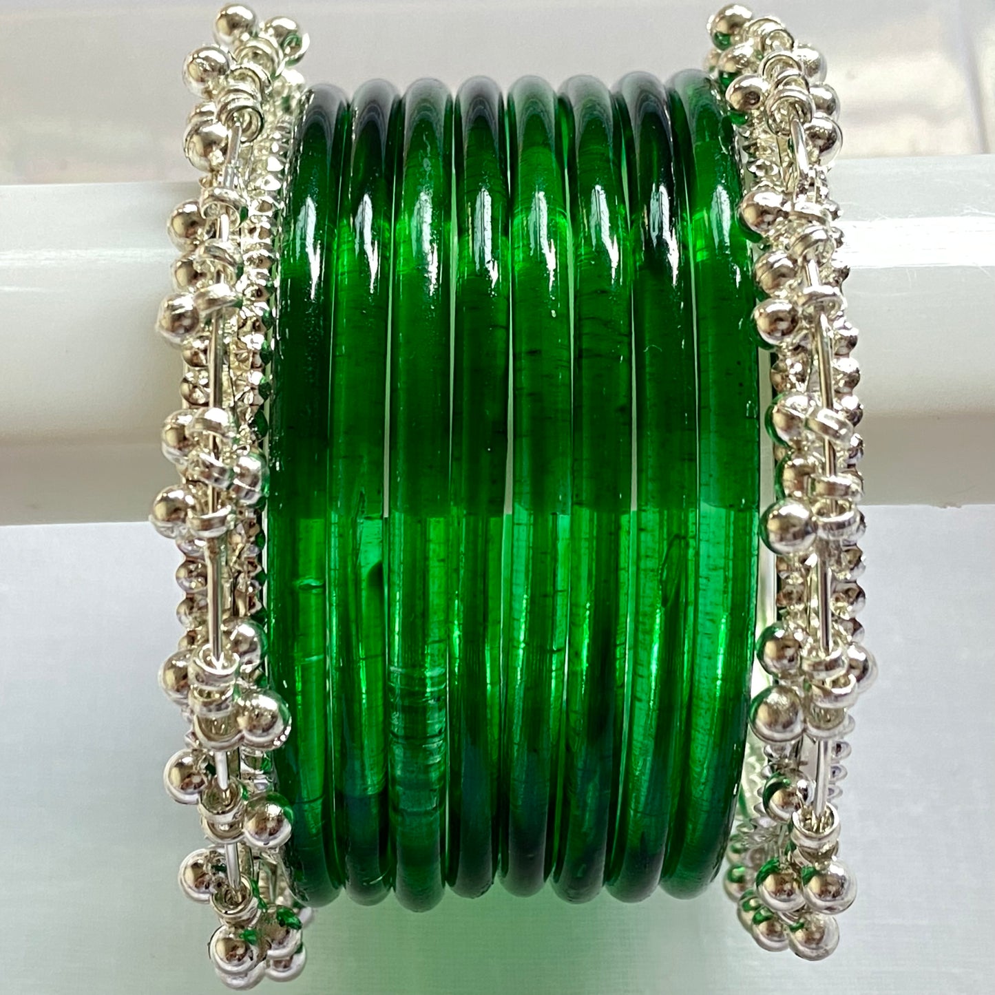 Green Jelly Bangles Set