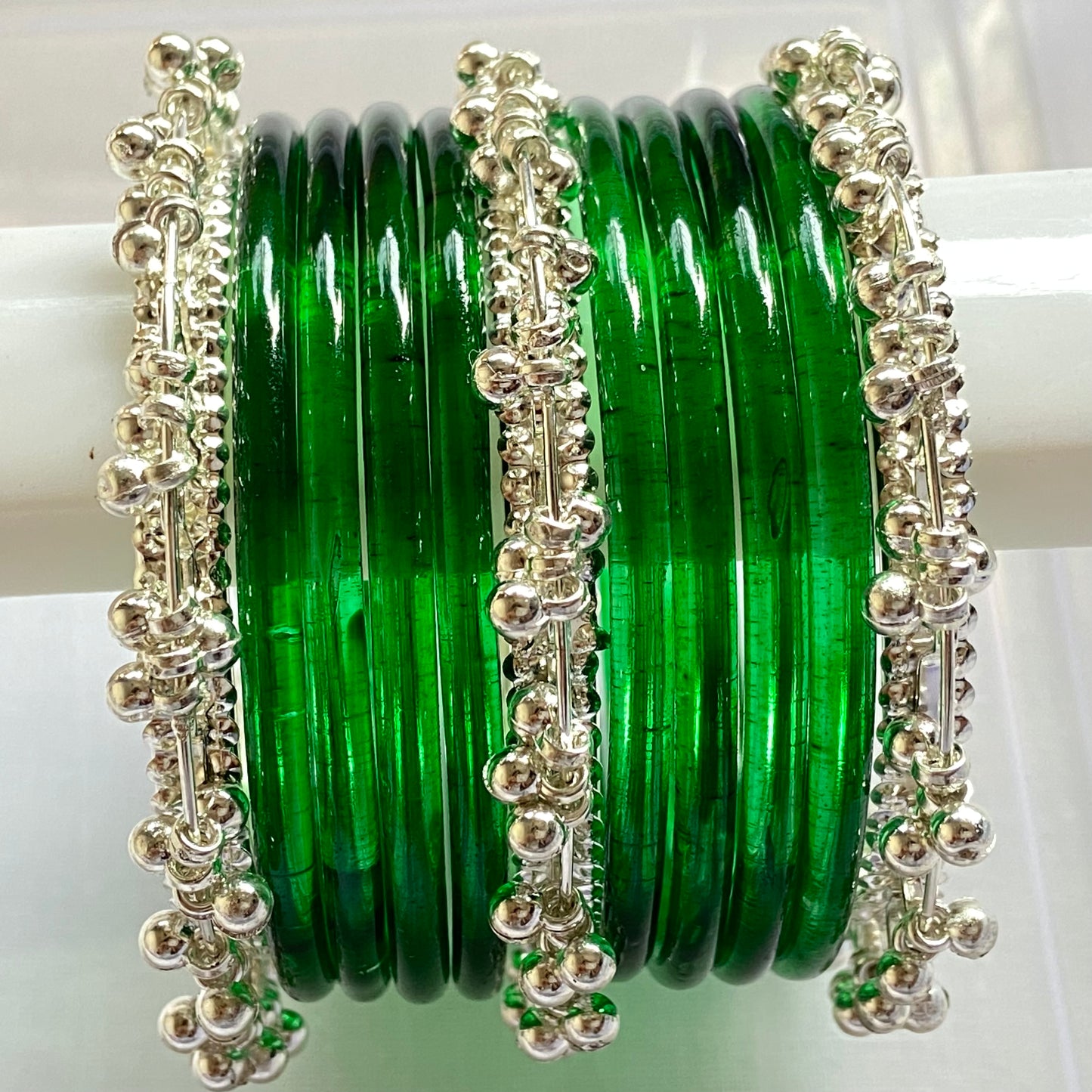 Green Jelly Bangles Set