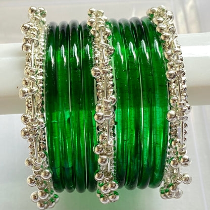 Green Jelly Bangles Set