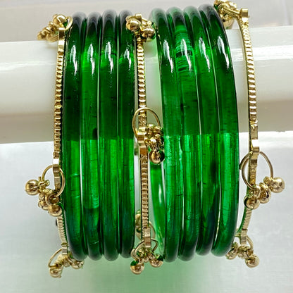 Green Jelly Bangles Set
