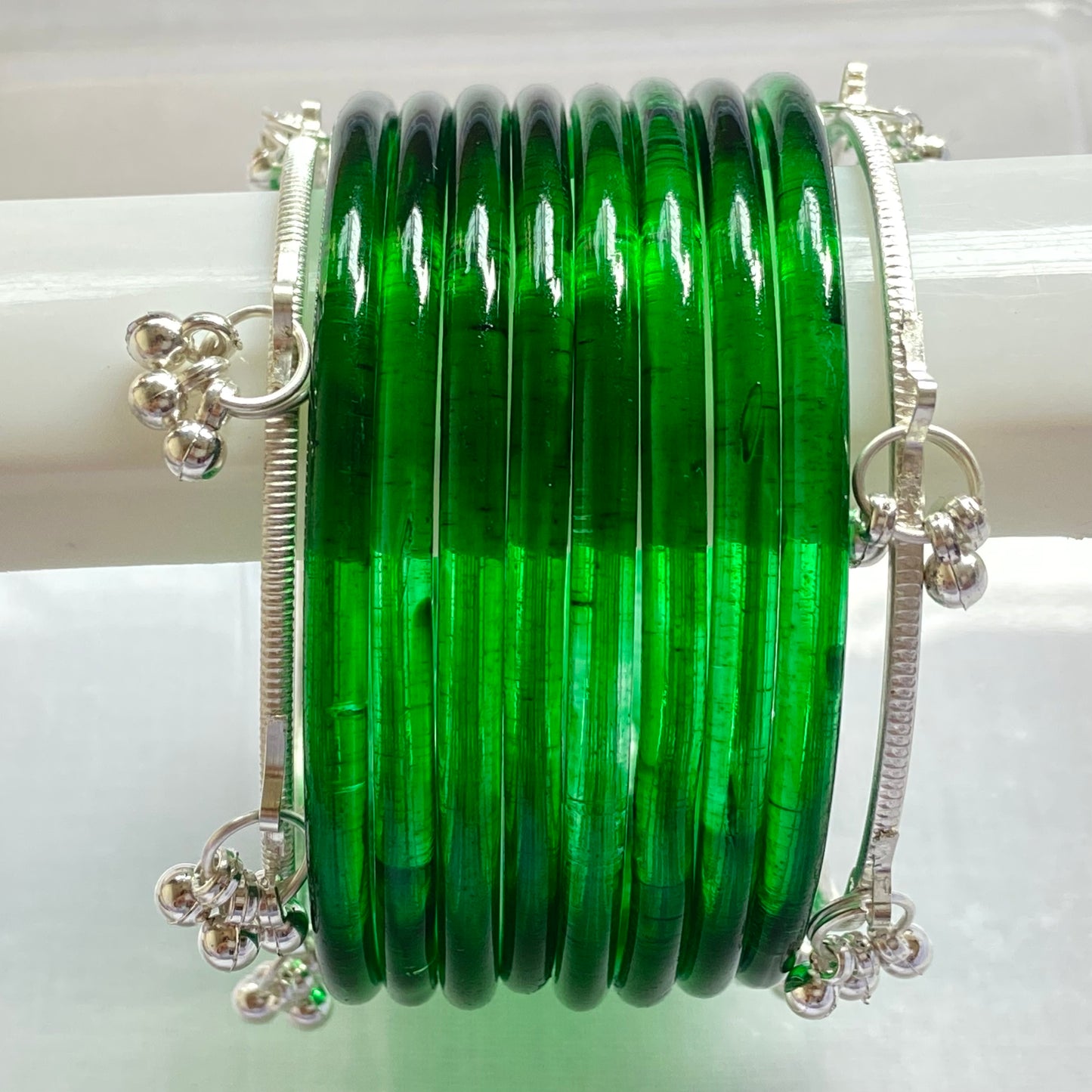 Green Jelly Bangles Set
