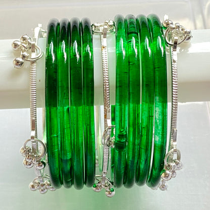 Green Jelly Bangles Set
