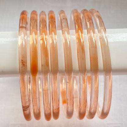 Peach Jelly Bangles Set