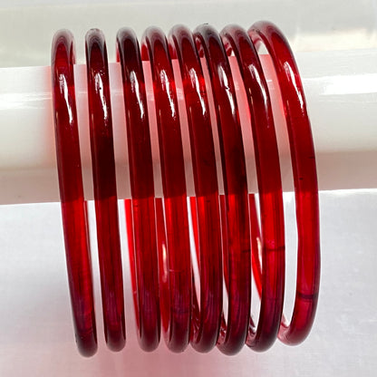 Maroon Jelly Bangles Set
