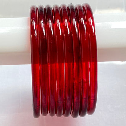 Maroon Jelly Bangles Set