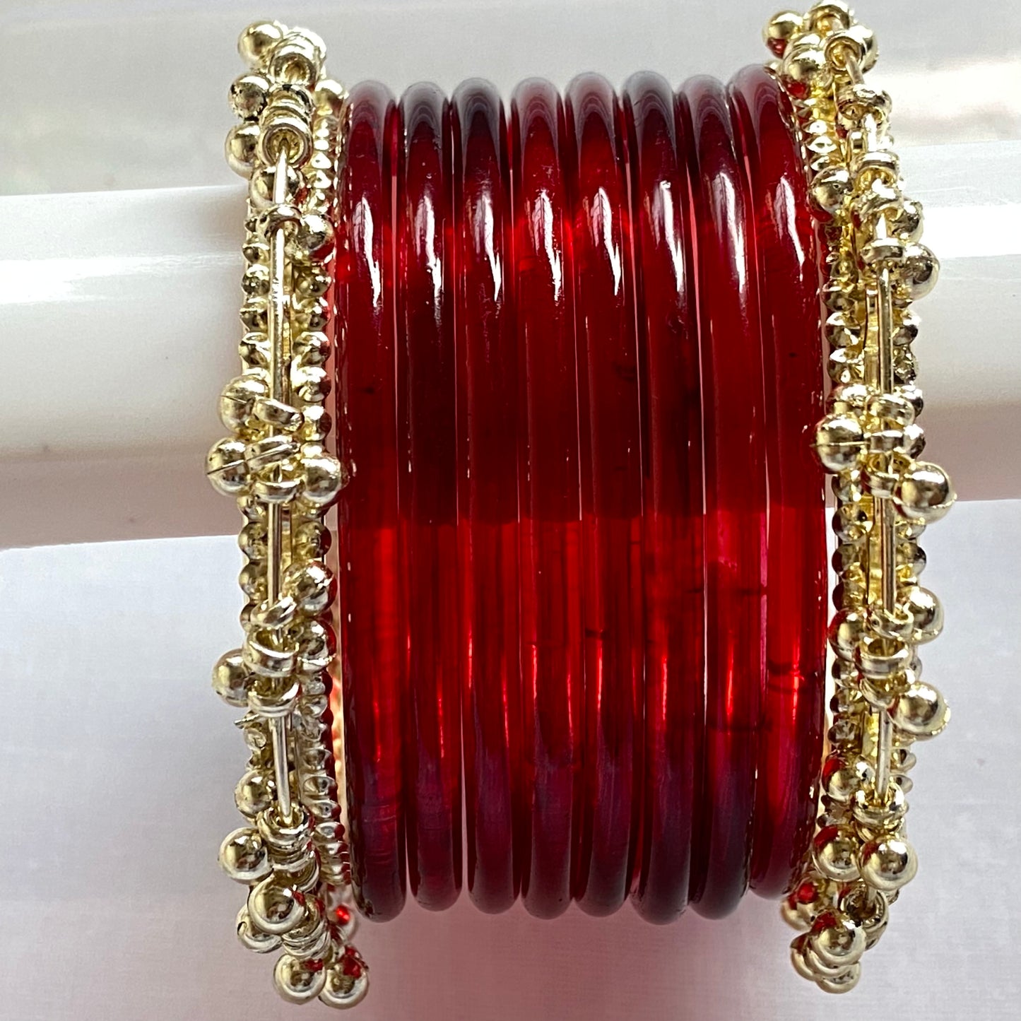 Maroon Jelly Bangles Set