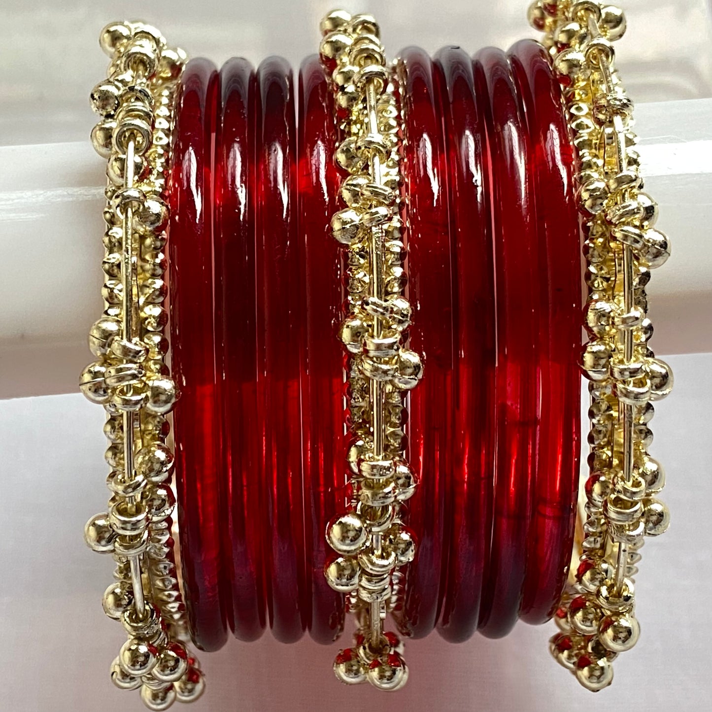Maroon Jelly Bangles Set