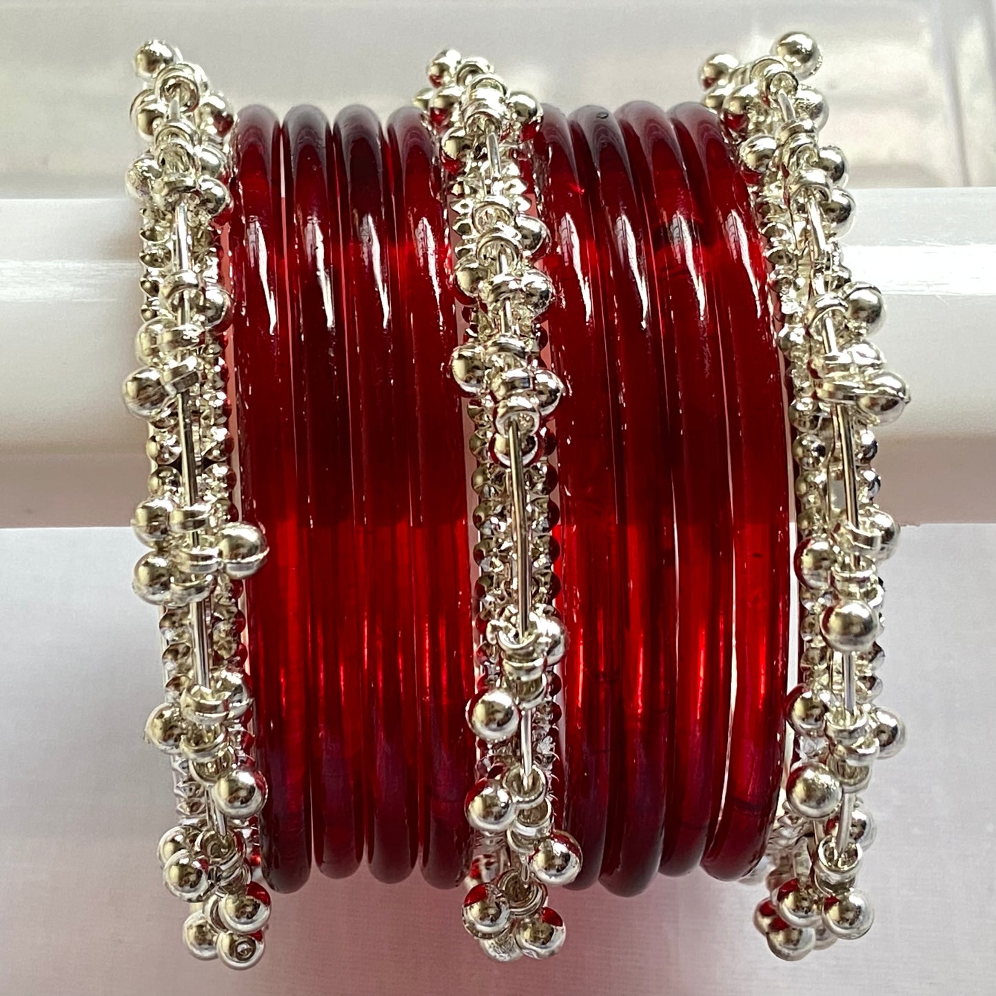 Maroon Jelly Bangles Set
