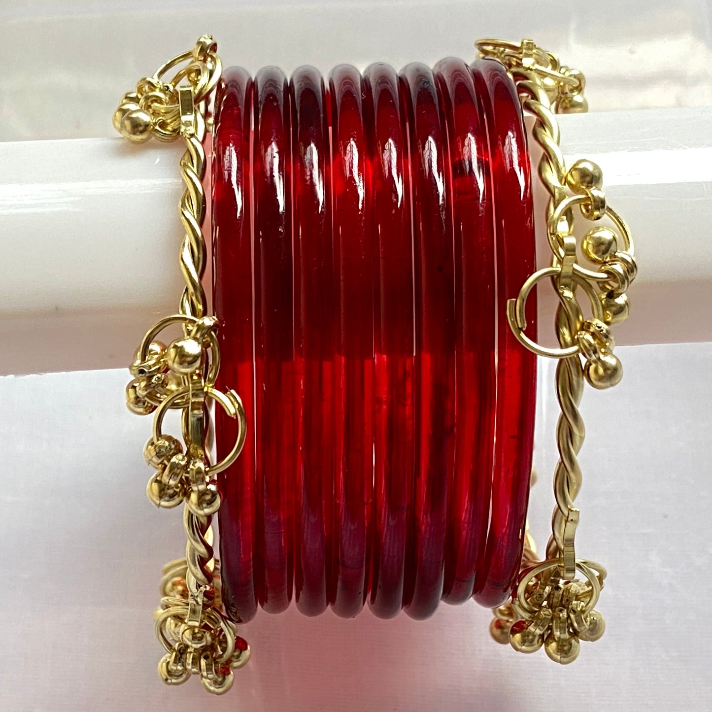 Maroon Jelly Bangles Set