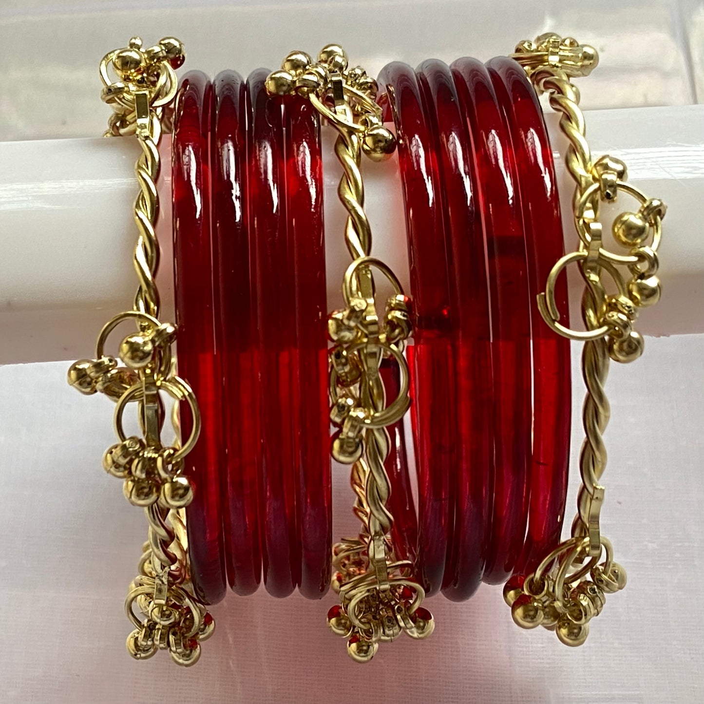 Maroon Jelly Bangles Set