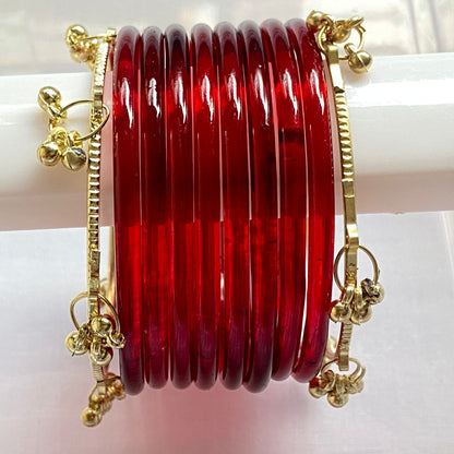 Maroon Jelly Bangles Set