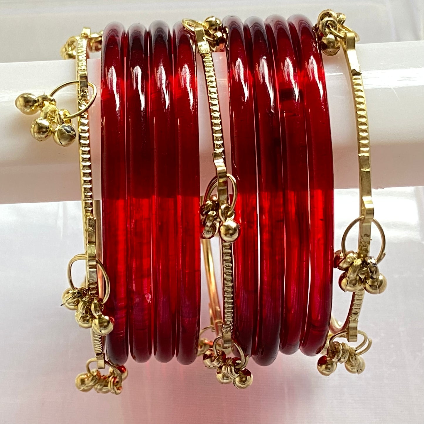 Maroon Jelly Bangles Set