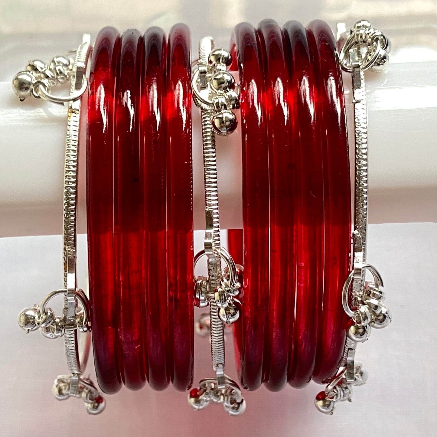 Maroon Jelly Bangles Set