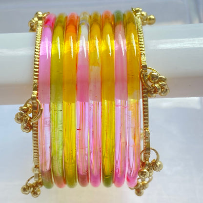 Light Multicolor Jelly Bangles Set