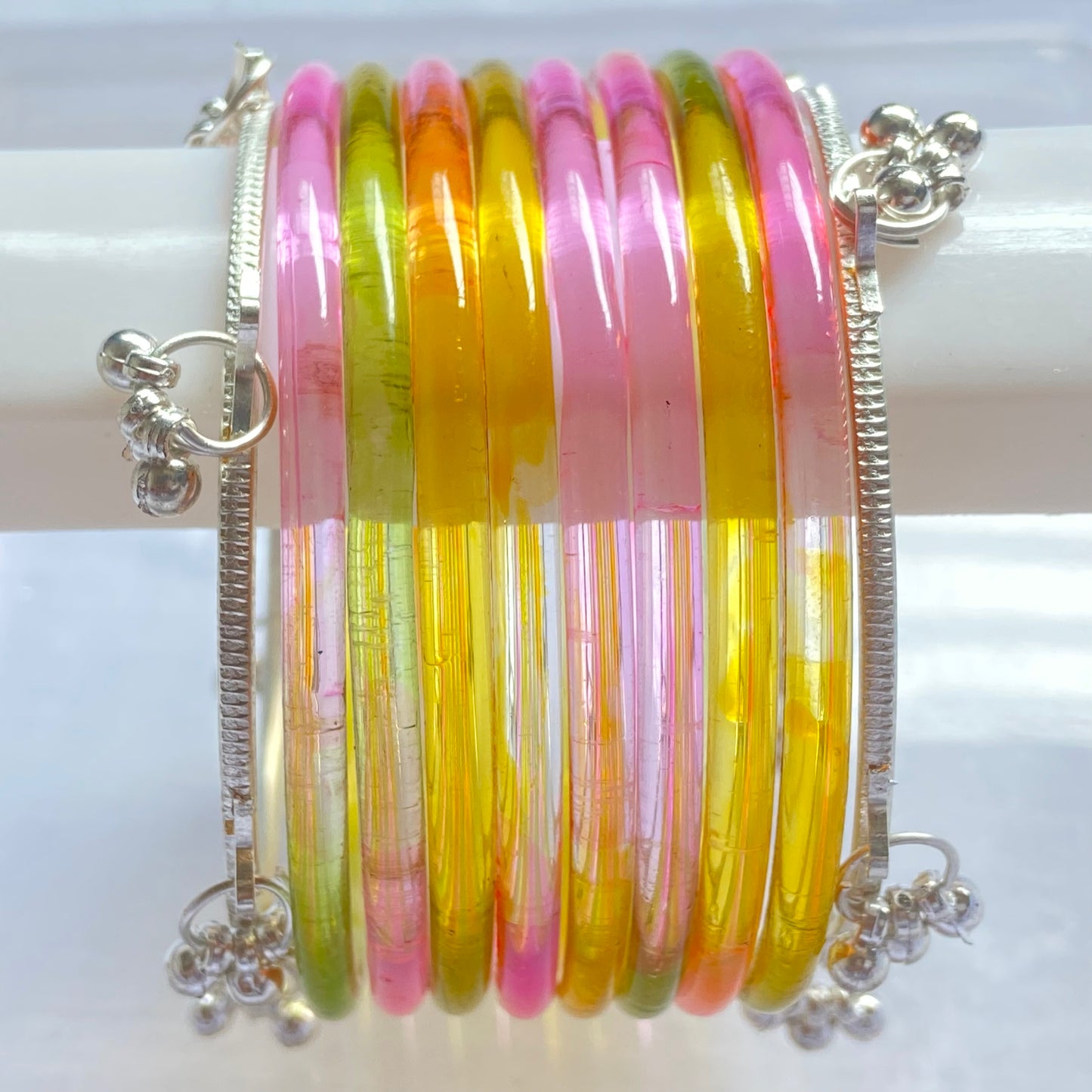 Light Multicolor Jelly Bangles Set