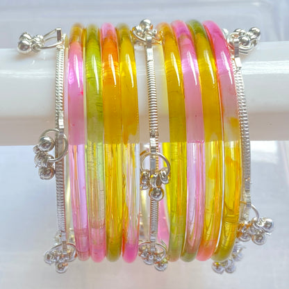 Light Multicolor Jelly Bangles Set