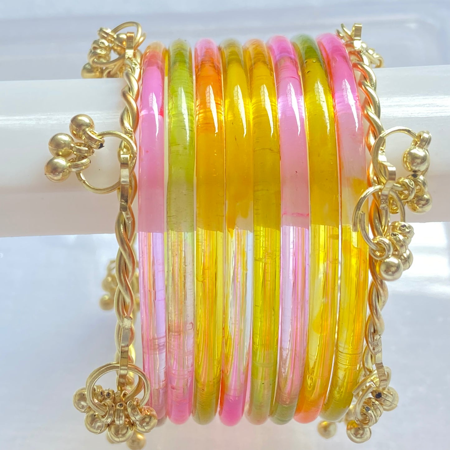 Light Multicolor Jelly Bangles Set