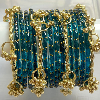 Morpankhi Raindrop Bangles Set