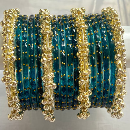 Morpankhi Raindrop Bangles Set