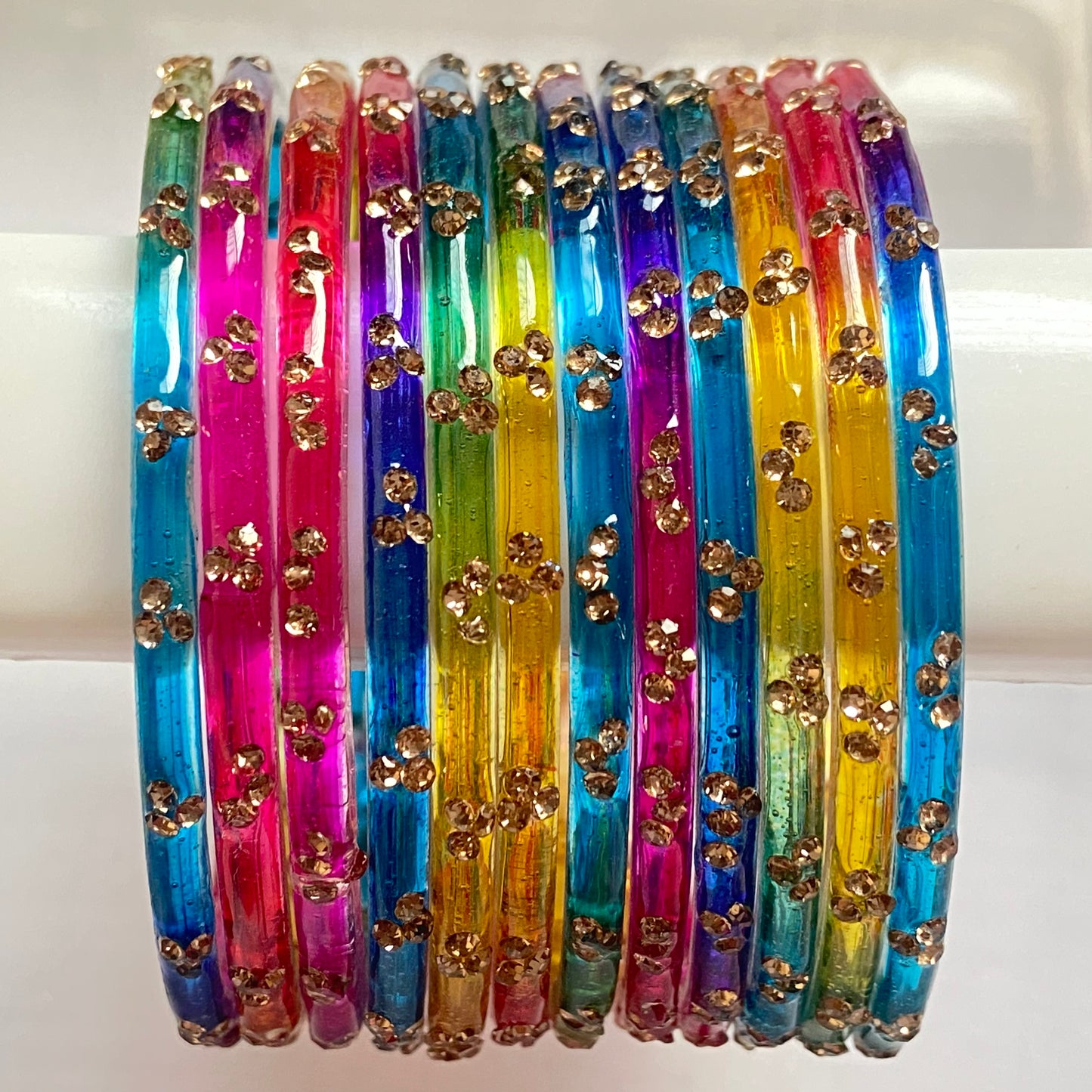 Triple Stone Bangles set