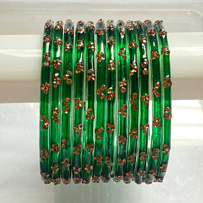 Triple Stone Bangles set