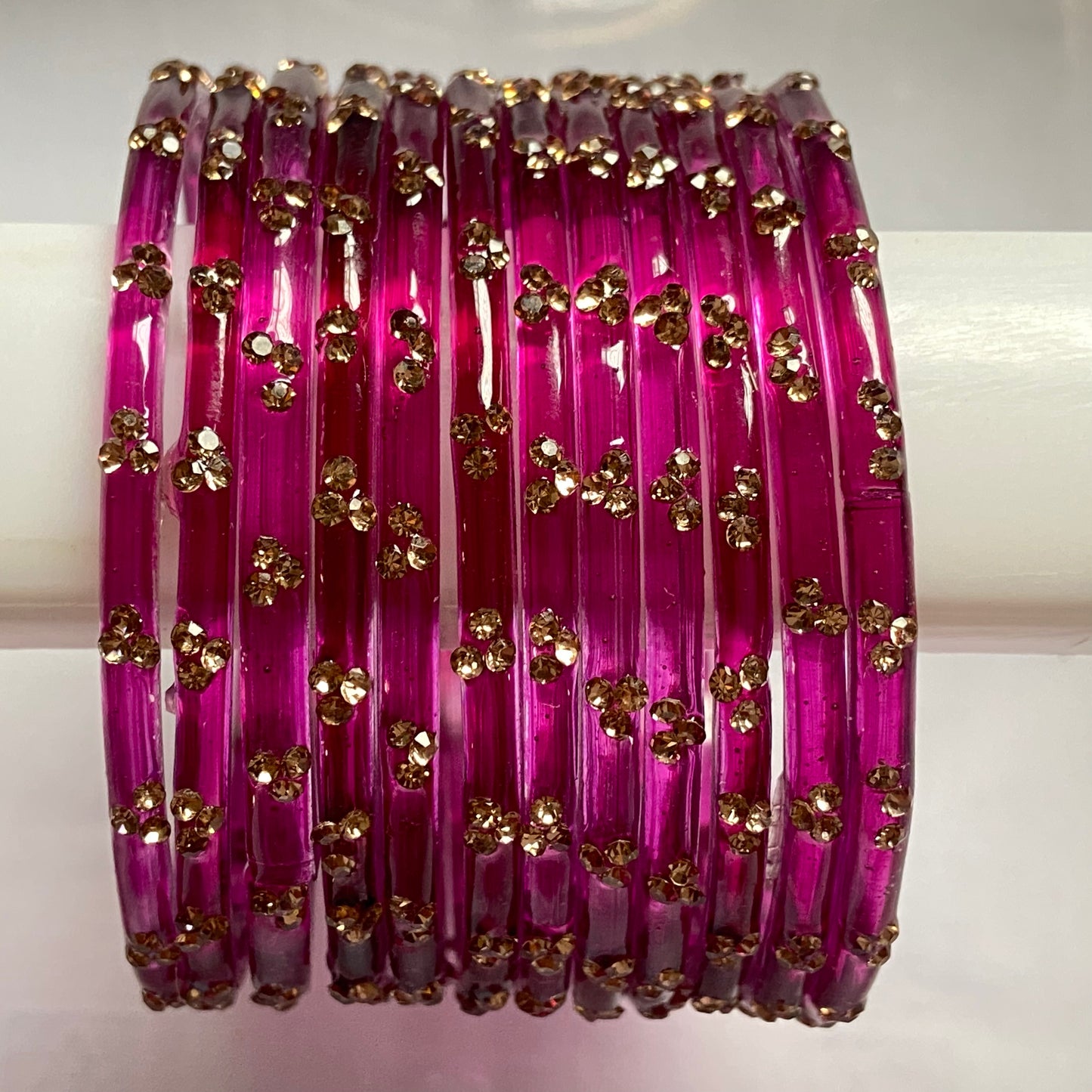 Triple Stone Bangles set
